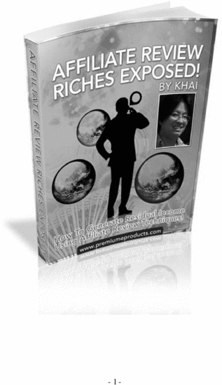 Product picture Affiliate Review Riches Exposed - making money online